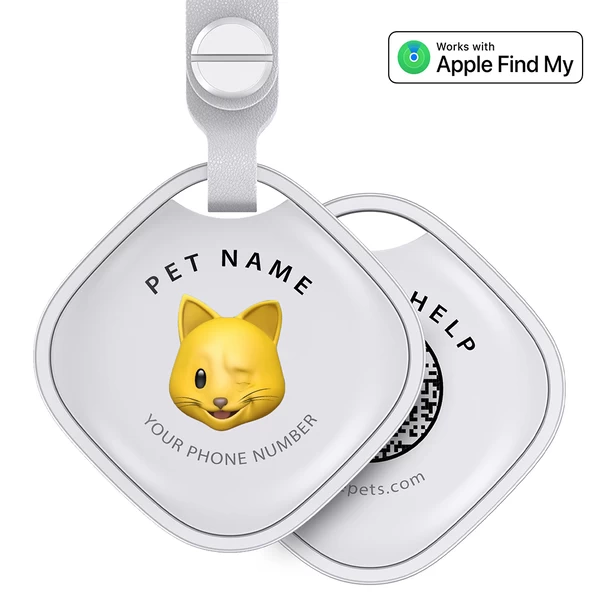 AirPaw Cat Dog Tracker QR Code — Include AirTag Chip (Apple Find My)