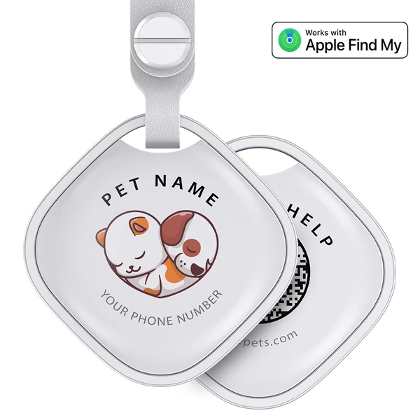 AirPaw Pets Dog Tracker QR Code — Include AirTag Chip (Apple Find My)