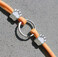 Sleepets Glow-in Dark Separate Collar for Pet Tag Orange M 12-20" (30-50 cm) - 3